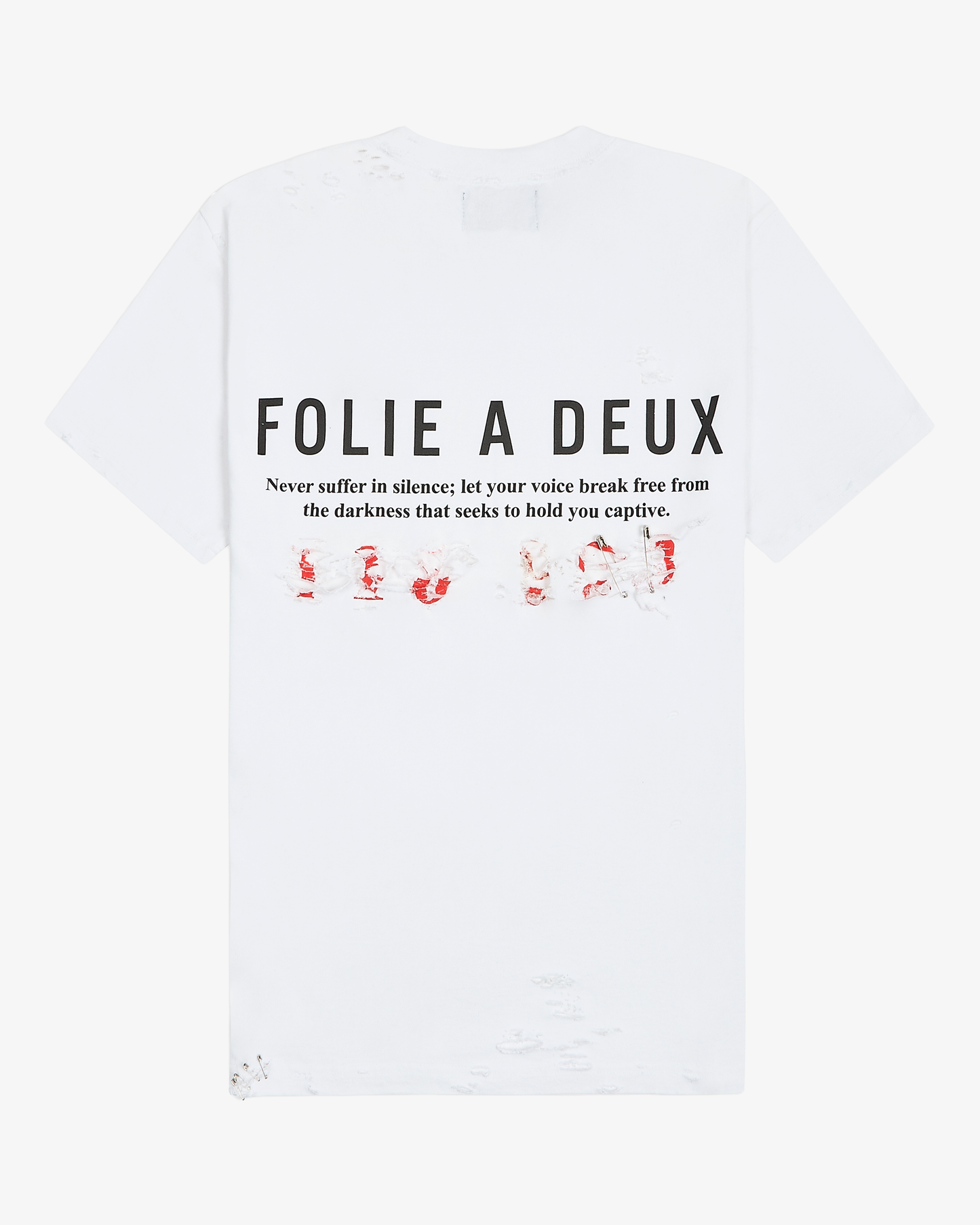 Folie A Deux “Re-Worked” Oversized Tee in Vintage White