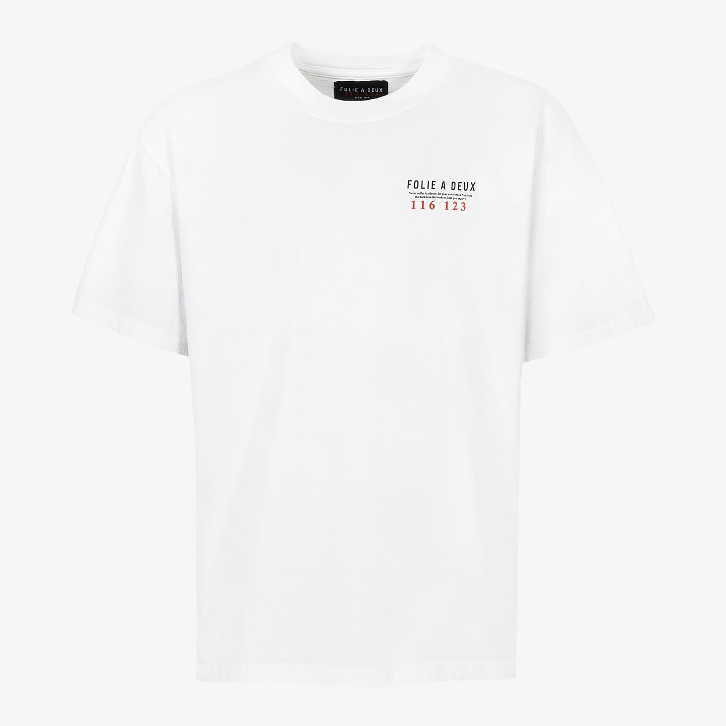 Folie A Deux Suicide Helpline Vintage White Oversized Tee
