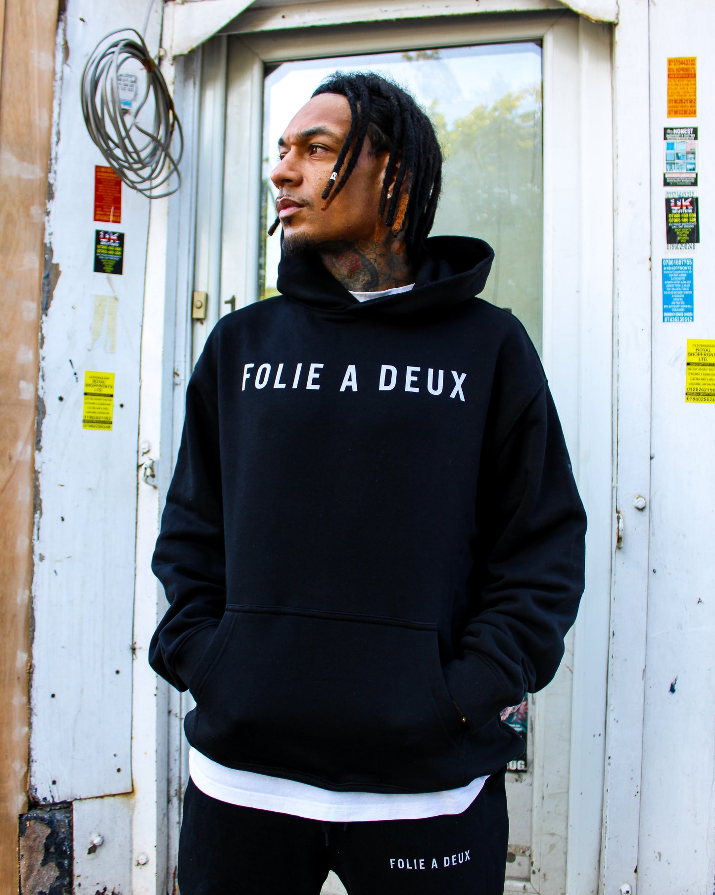 Folie A Deux Heavyweight Hoodie in Black