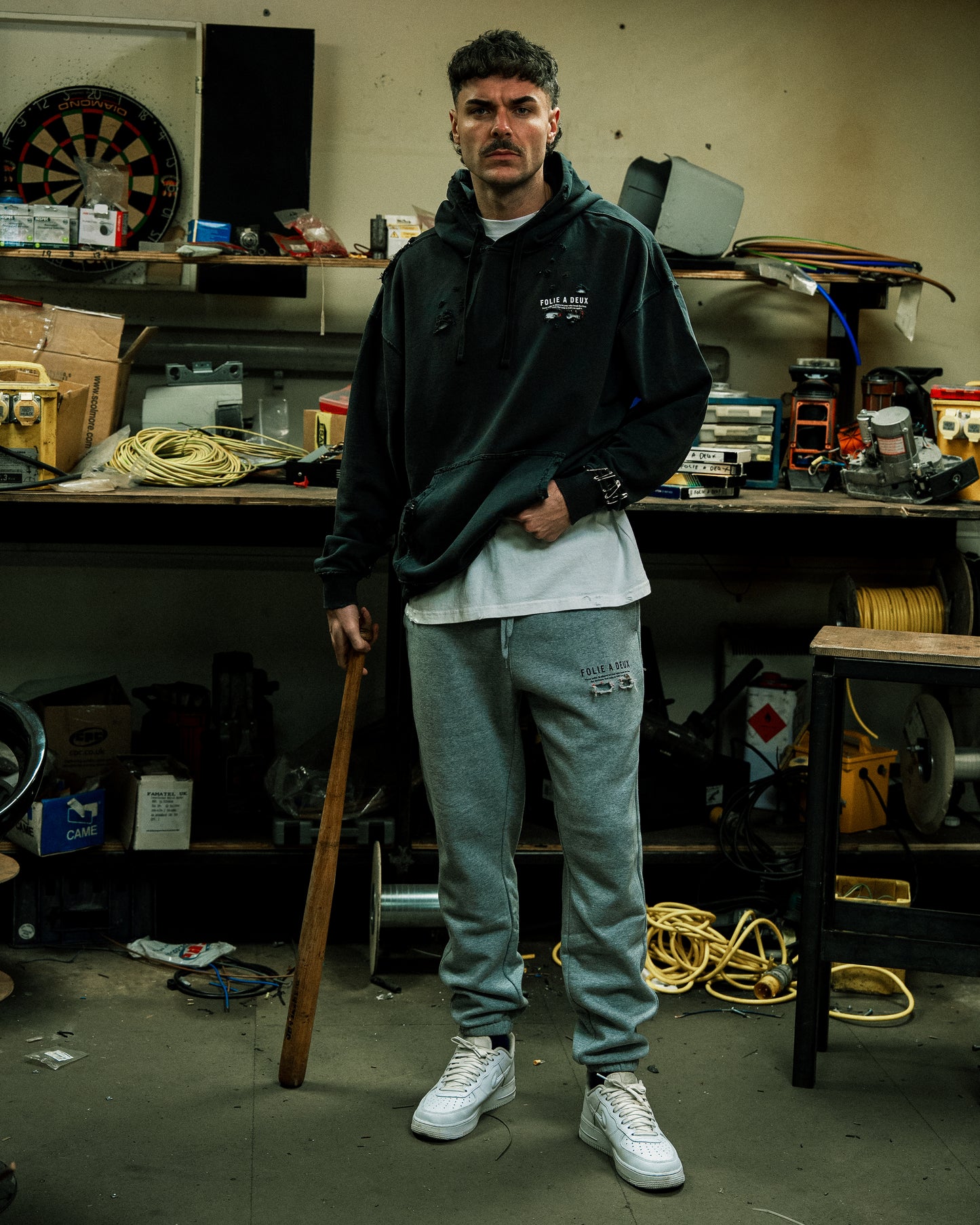 Folie A Deux “Re-Worked” Sweatpants in Vintage Grey