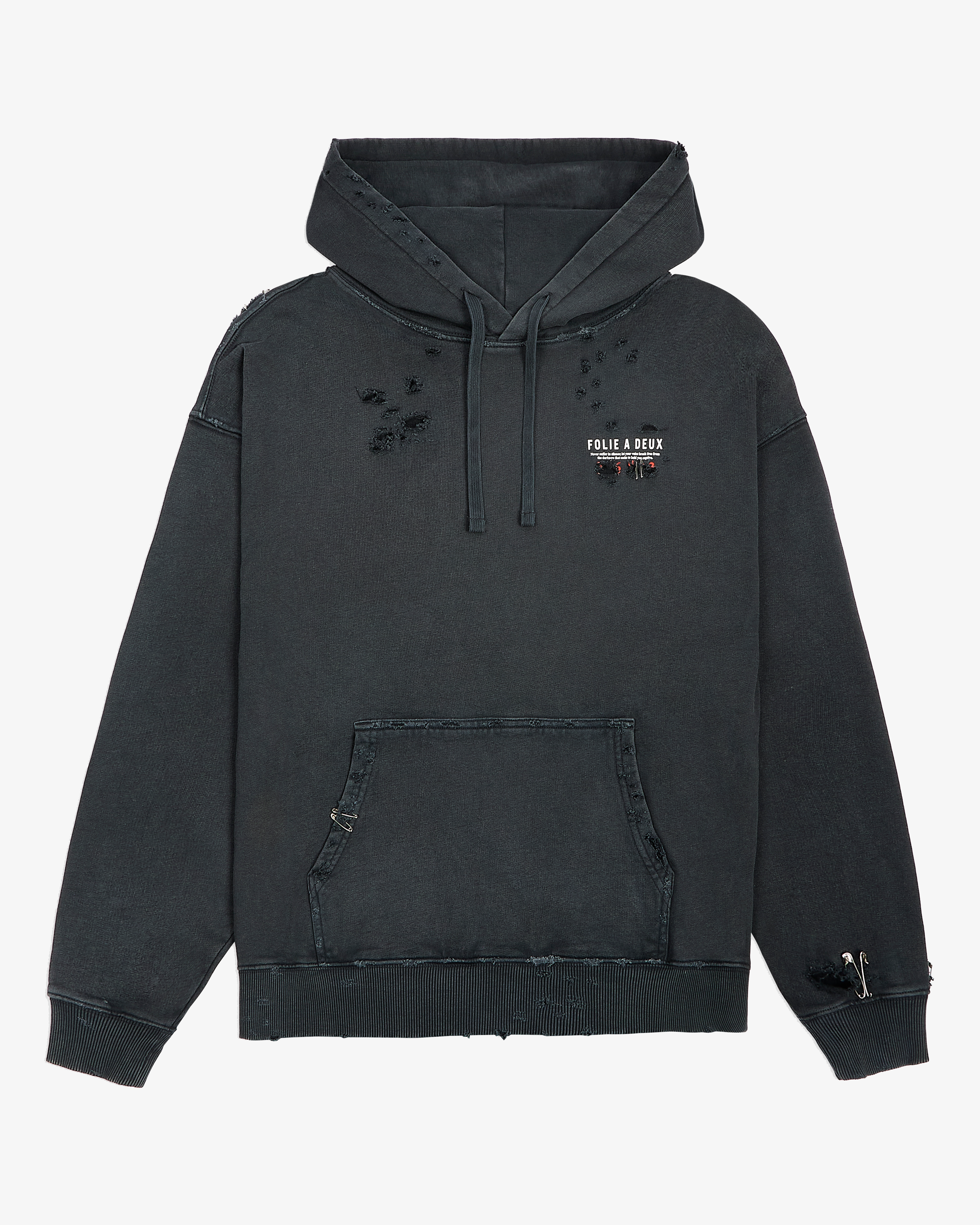 Folie A Deux “Re-Worked” Hoodie in Vintage Black