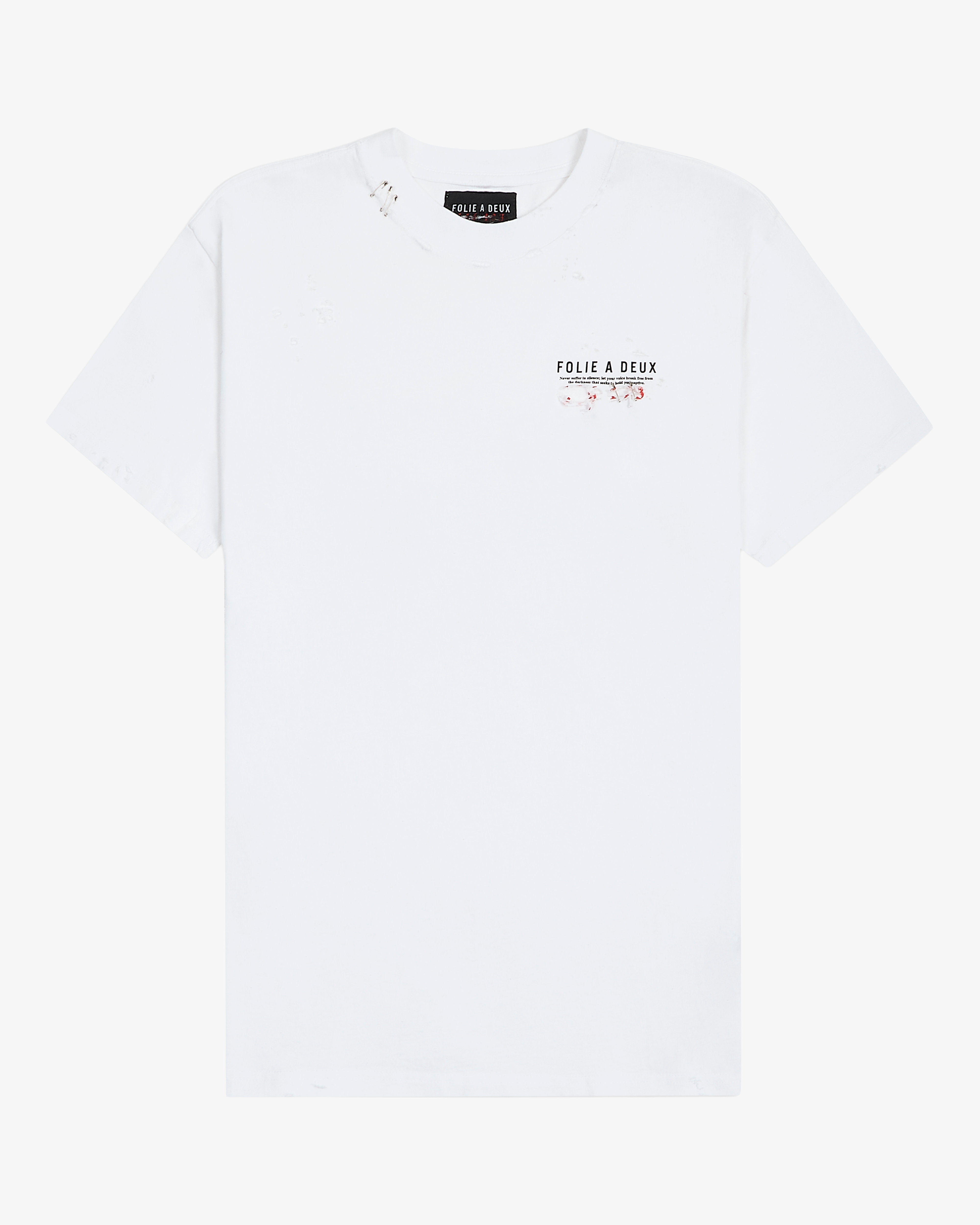 Folie A Deux “Re-Worked” Oversized Tee in Vintage White