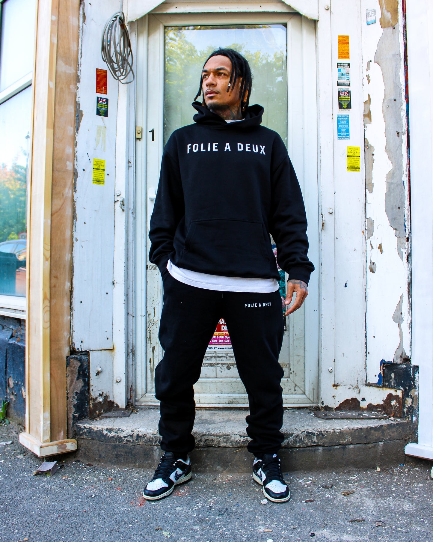 Folie A Deux Heavyweight Hoodie in Black